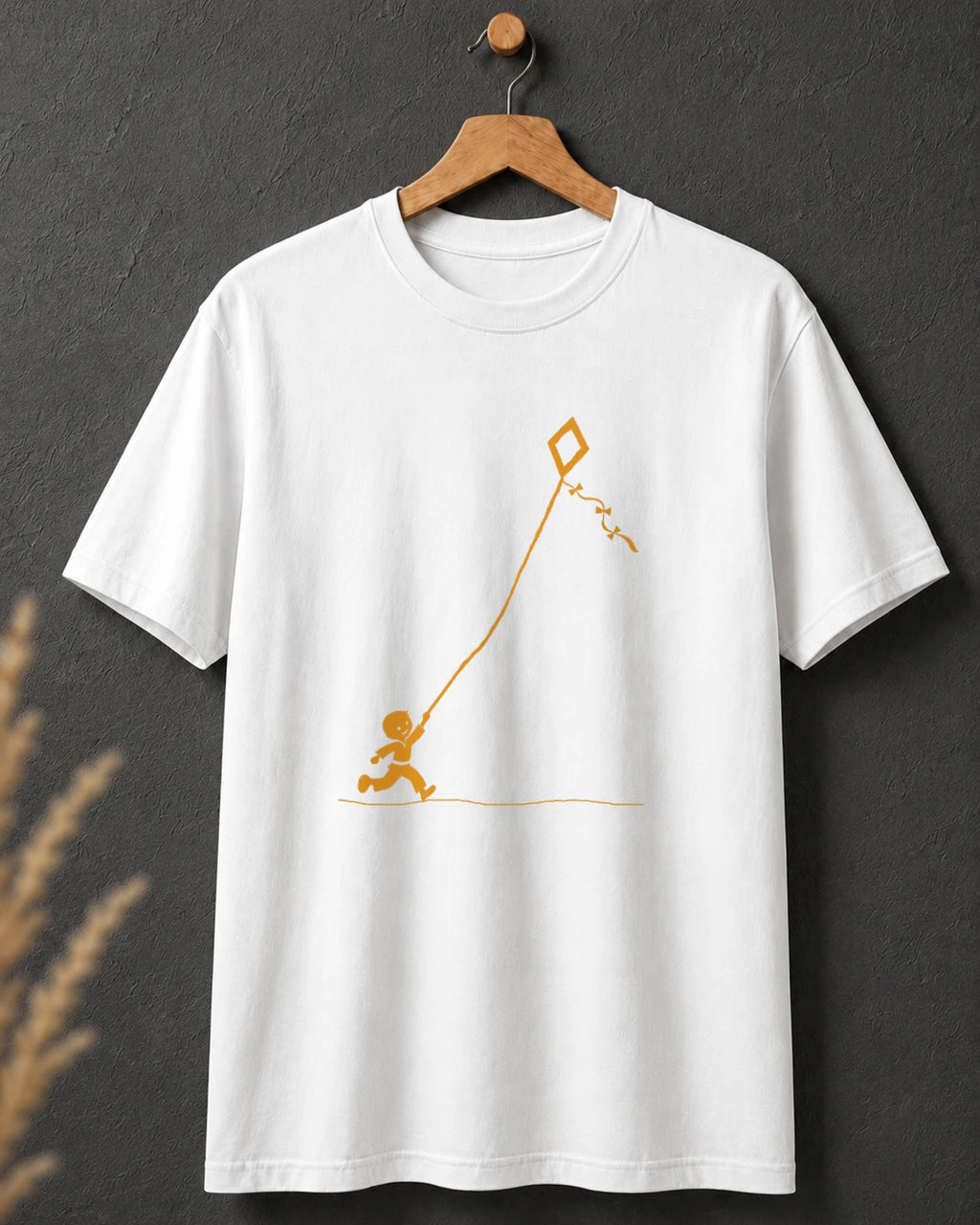 Tricou alb BUCLUC Băiatul cu Zmeu, grafică inspirată din folclor românesc