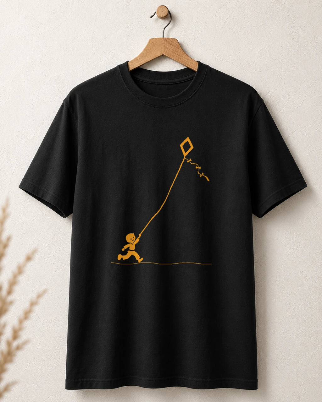 Tricou negru BUCLUC Băiatul cu Zmeu, grafică inspirată din folclor românesc