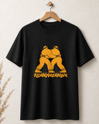 Tricou negru BUCLUC Luptătorii, grafică inspirată din folclor românesc