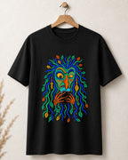 Tricou negru BUCLUC Muma Pădurii, grafică inspirată din folclor românesc