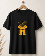 Tricou negru BUCLUC Naiarul, grafică inspirată din folclor românesc