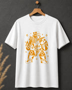 Tricou alb BUCLUC Naiarul Abstract, grafică inspirată din folclor românesc
