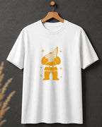 Tricou alb BUCLUC Naiarul, grafică inspirată din folclor românesc