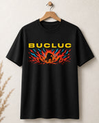 Tricou negru BUCLUC Zburătorul BUCLUC, ilustrație grafică