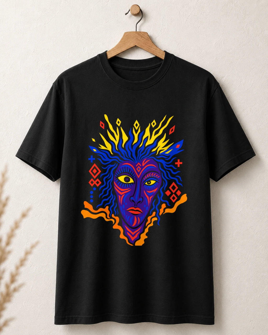 Tricou negru BUCLUC Zburătorul, grafică inspirată din folclor românesc