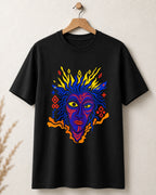 Tricou negru BUCLUC Zburătorul, grafică inspirată din folclor românesc