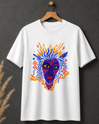 Tricou alb BUCLUC Zburătorul, grafică inspirată din folclor românesc